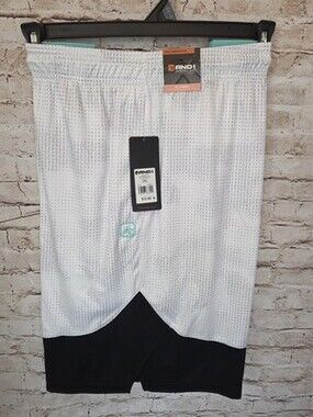 And 1 Mens Shorts Size 3XL NWT 10" Inseam White Black Activewear